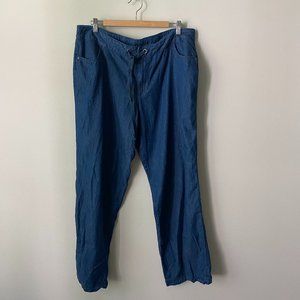 100% Cotton Tie Front Pant Size L